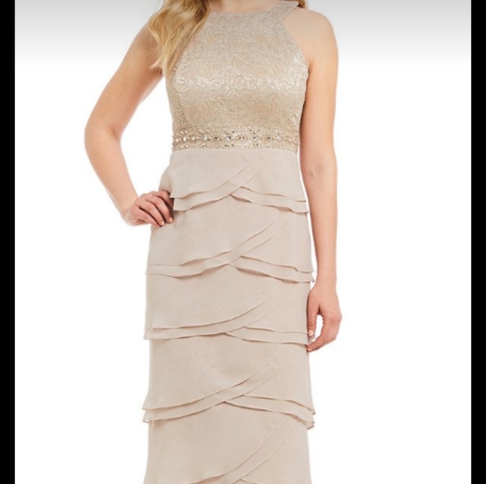 Champagne color mother of groom/bride dress